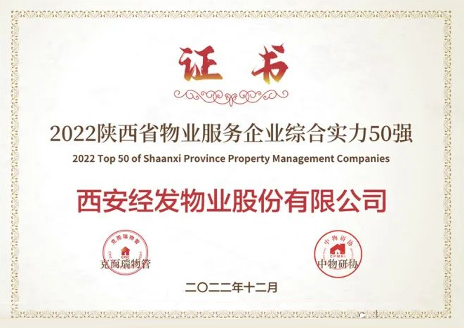 荣获“2022陕西省物业服务企业综合实力50强”等多项殊荣 这家物业企业都做了啥